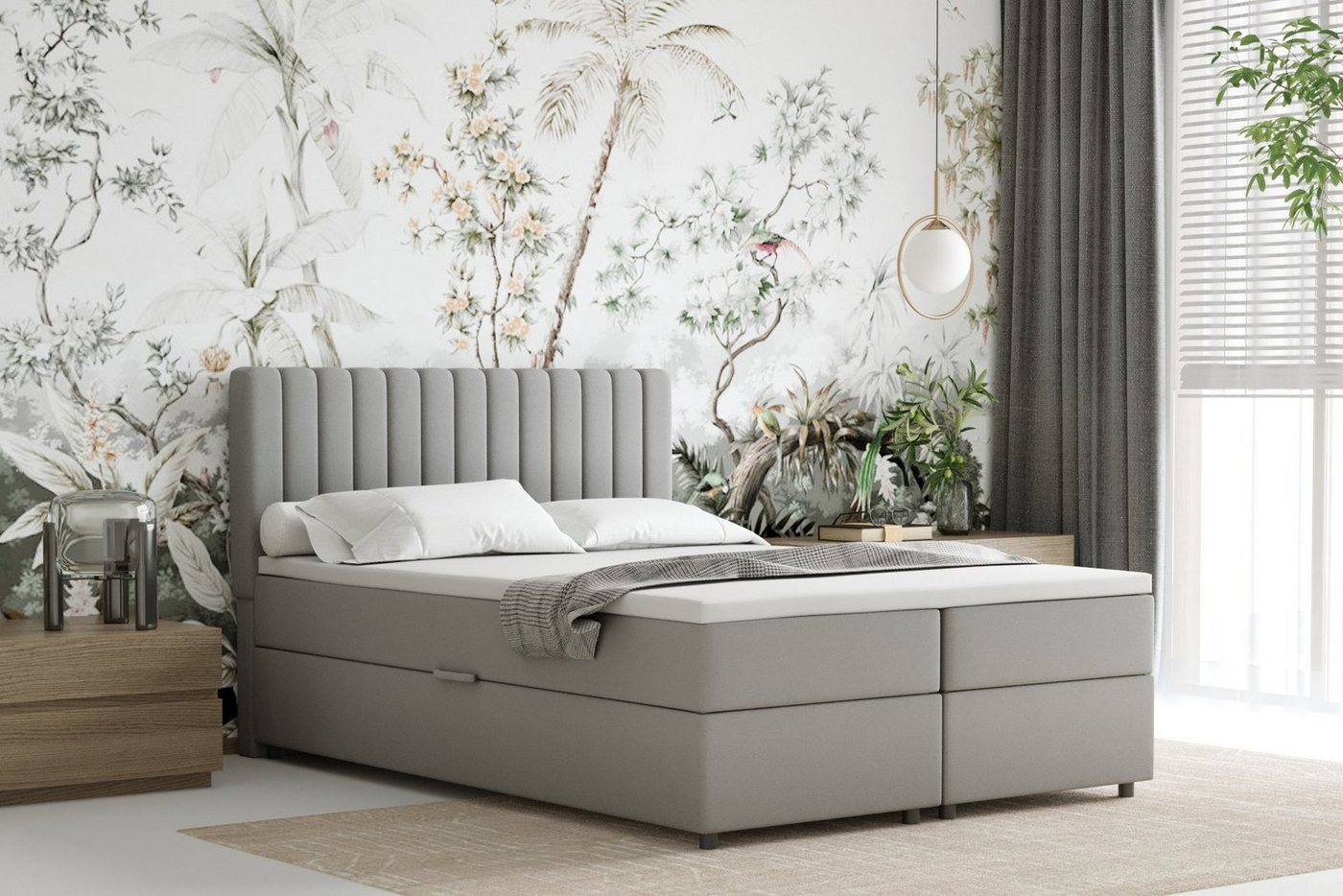 PANDA MÖBEL GmbH Boxspringbett EVEREST – Komfortables Doppelbett - Kopfteil, zwei Bettkästen, Topper PANDA MÖBEL GmbH Boxspringbett EVEREST – Komfortables Doppelbett - Kopfteil, zwei Bettkästen, Topper von PANDA MÖBEL GmbH