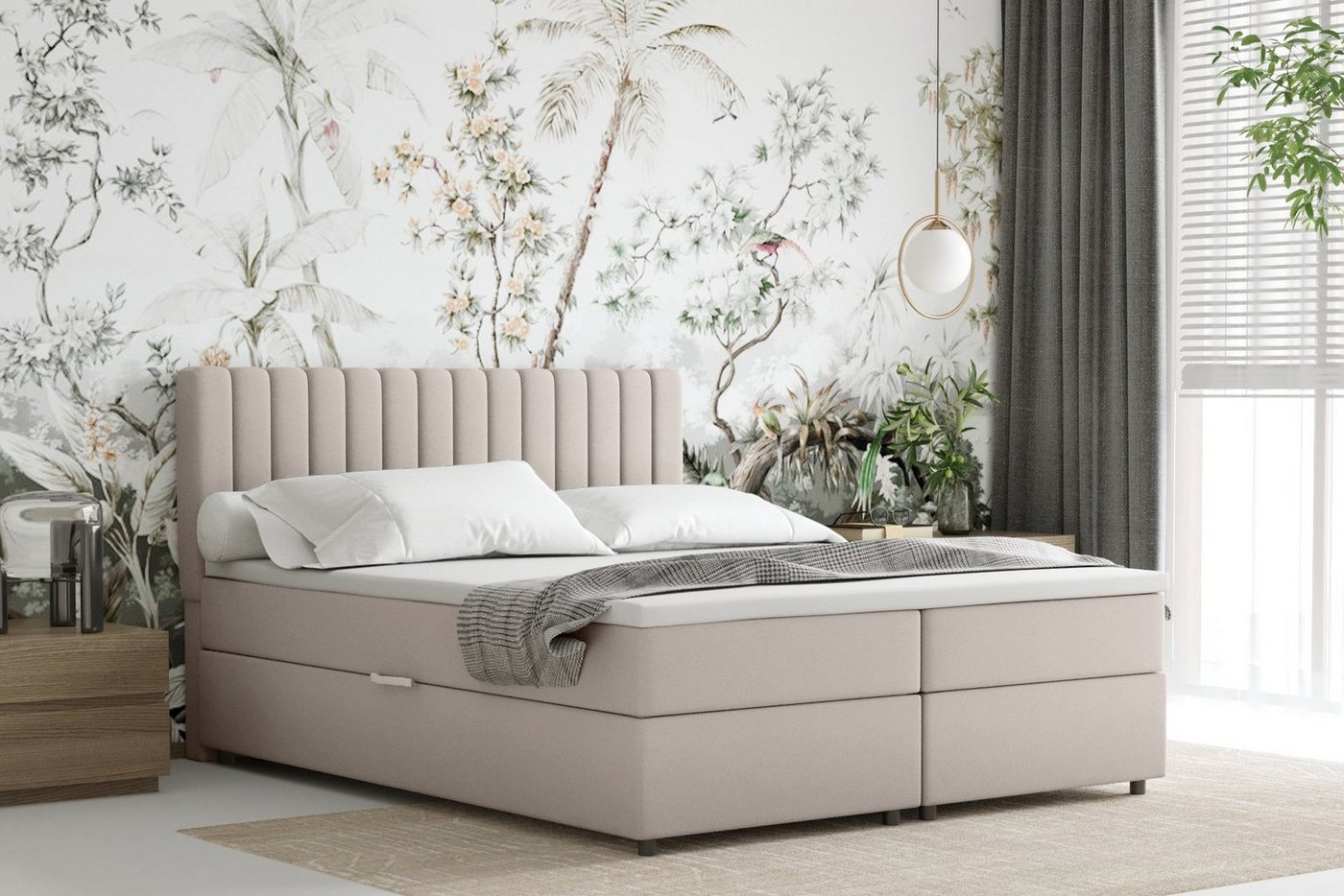 PANDA MÖBEL GmbH Boxspringbett EVEREST – Komfortables Doppelbett - Kopfteil, zwei Bettkästen, Topper PANDA MÖBEL GmbH Boxspringbett EVEREST – Komfortables Doppelbett - Kopfteil, zwei Bettkästen, Topper von PANDA MÖBEL GmbH