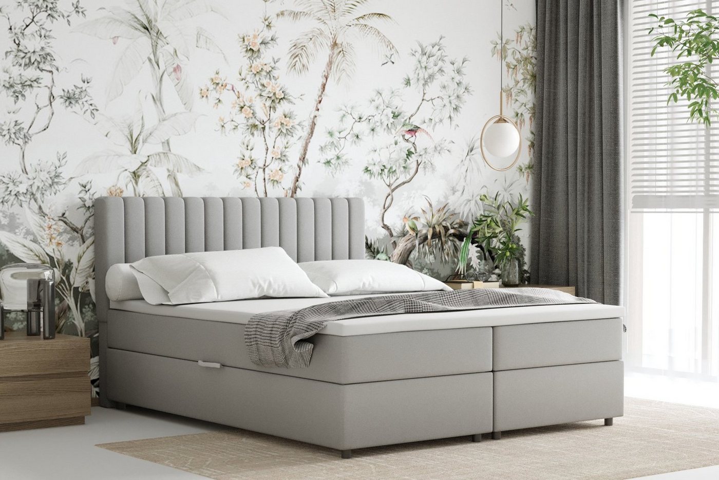 PANDA MÖBEL GmbH Boxspringbett EVEREST – Komfortables Doppelbett - Kopfteil, zwei Bettkästen, Topper PANDA MÖBEL GmbH Boxspringbett EVEREST – Komfortables Doppelbett - Kopfteil, zwei Bettkästen, Topper von PANDA MÖBEL GmbH