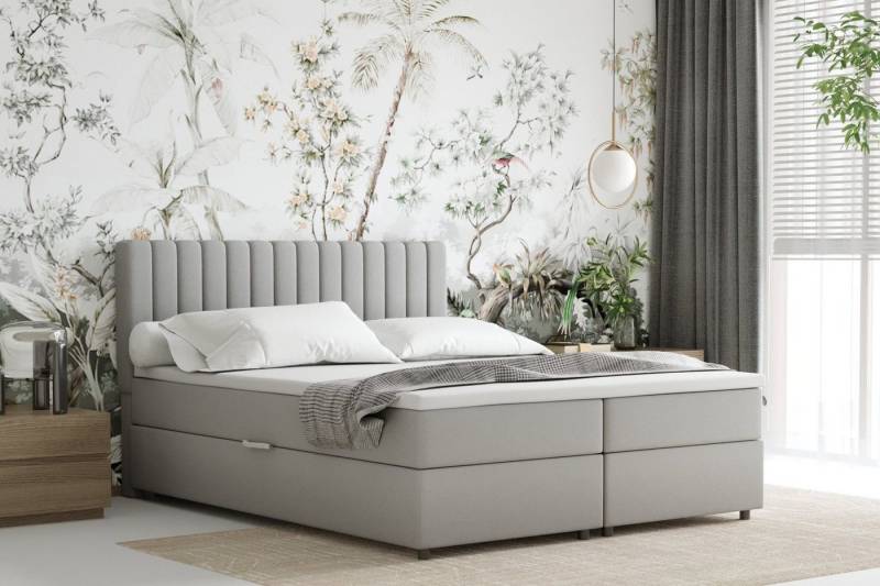 PANDA MÖBEL GmbH Boxspringbett EVEREST – Komfortables Doppelbett - Kopfteil, zwei Bettkästen, Topper PANDA MÖBEL GmbH Boxspringbett EVEREST – Komfortables Doppelbett - Kopfteil, zwei Bettkästen, Topper von PANDA MÖBEL GmbH