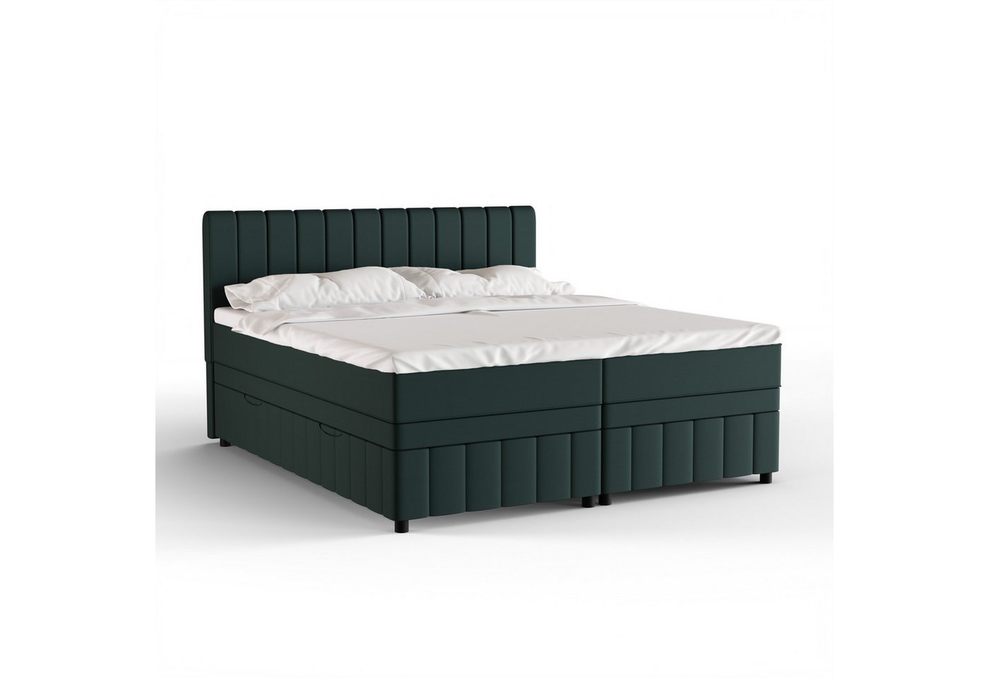 PANDA MÖBEL GmbH Boxspringbett Avalon, 140x200, 160x200, 180x200, Polsterbett mit Bettkasten und Topper von PANDA MÖBEL GmbH