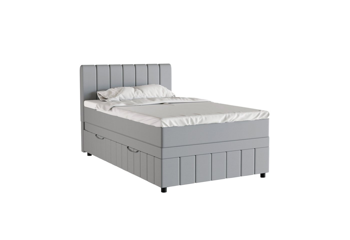 PANDA MÖBEL GmbH Boxspringbett Avalon, 90x200, 100x200, 120x200, Polsterbett mit Bettkasten und Topper von PANDA MÖBEL GmbH