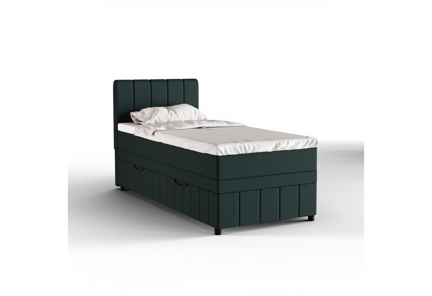 PANDA MÖBEL GmbH Boxspringbett Avalon, 90x200, 100x200, 120x200, Polsterbett mit Bettkasten und Topper von PANDA MÖBEL GmbH