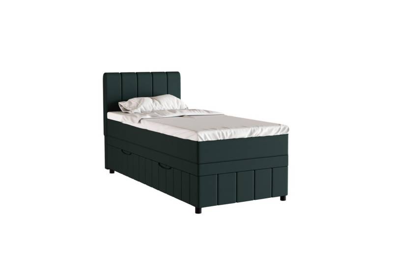 PANDA MÖBEL GmbH Boxbett Avalon besteht aus: Kopfteil mit Bettkast, Matratze und Topper, 90x200, 100x200, 120x200, Boxbett mit Bettkasten und Topper von PANDA MÖBEL GmbH