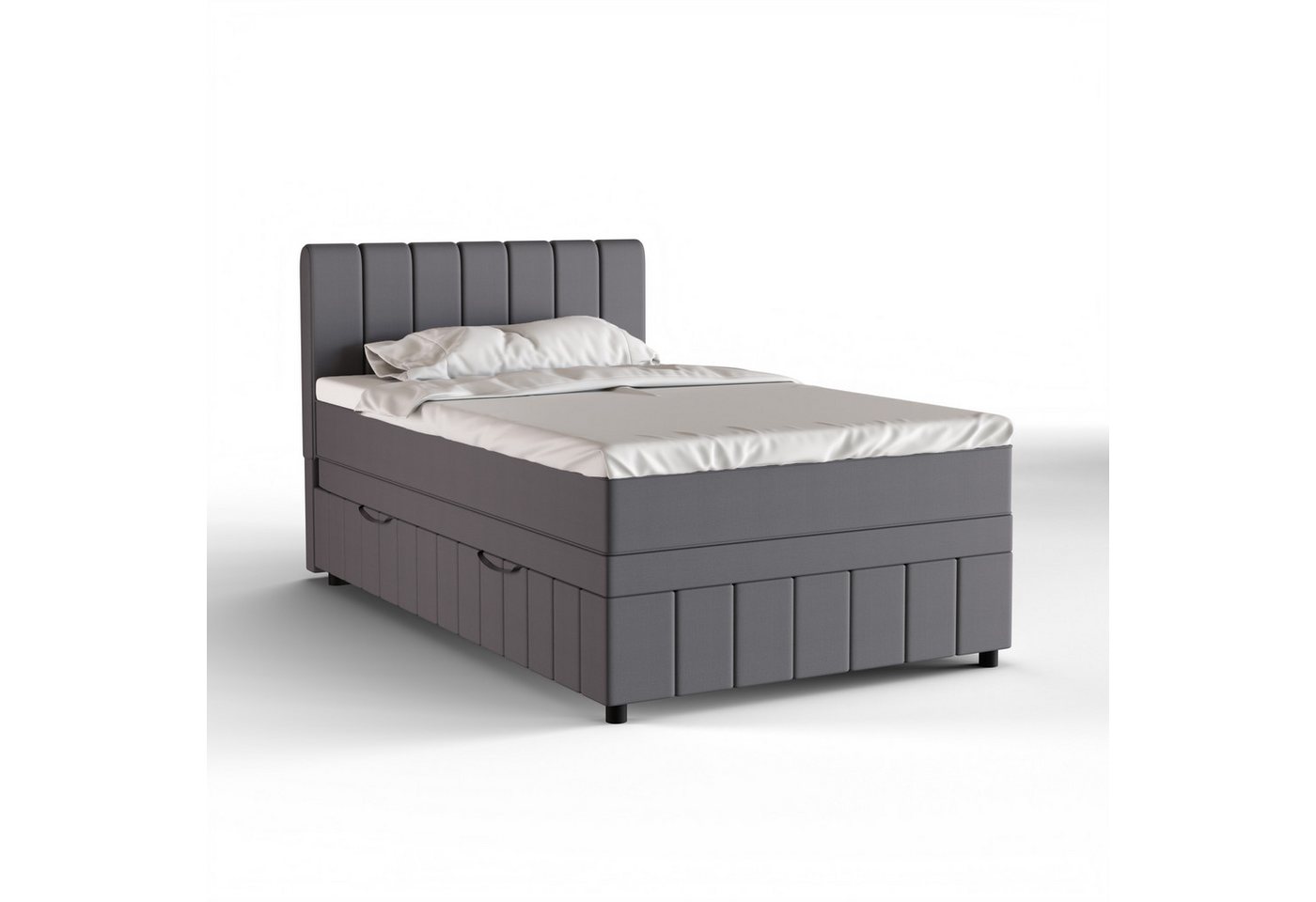 PANDA MÖBEL GmbH Boxspringbett Avalon, 90x200, 100x200, 120x200, Polsterbett mit Bettkasten und Topper von PANDA MÖBEL GmbH