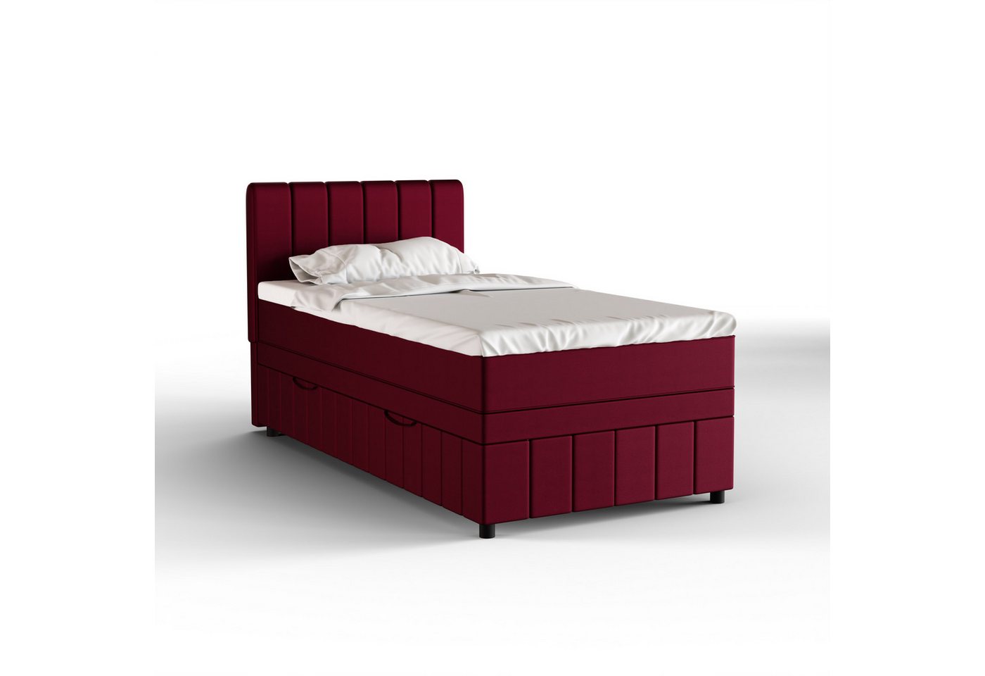 PANDA MÖBEL GmbH Boxspringbett Avalon, 90x200, 100x200, 120x200, Polsterbett mit Bettkasten und Topper von PANDA MÖBEL GmbH