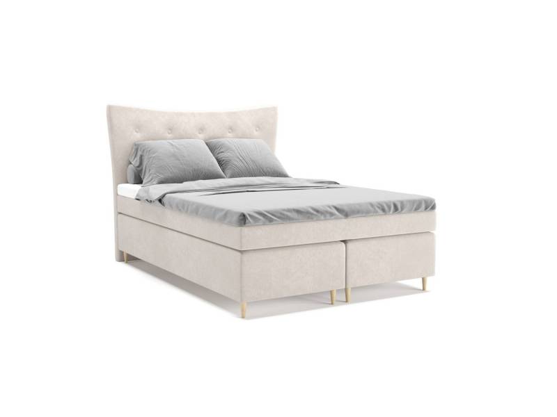PANDA MÖBEL GmbH Boxspringbett Komfortables Boxspringbett COLORADO 180cm 160cm 140cm, 140x200, 160x200, 180x200 Doppelbett, Polsterbett mit Kopfteil, Topper von PANDA MÖBEL GmbH