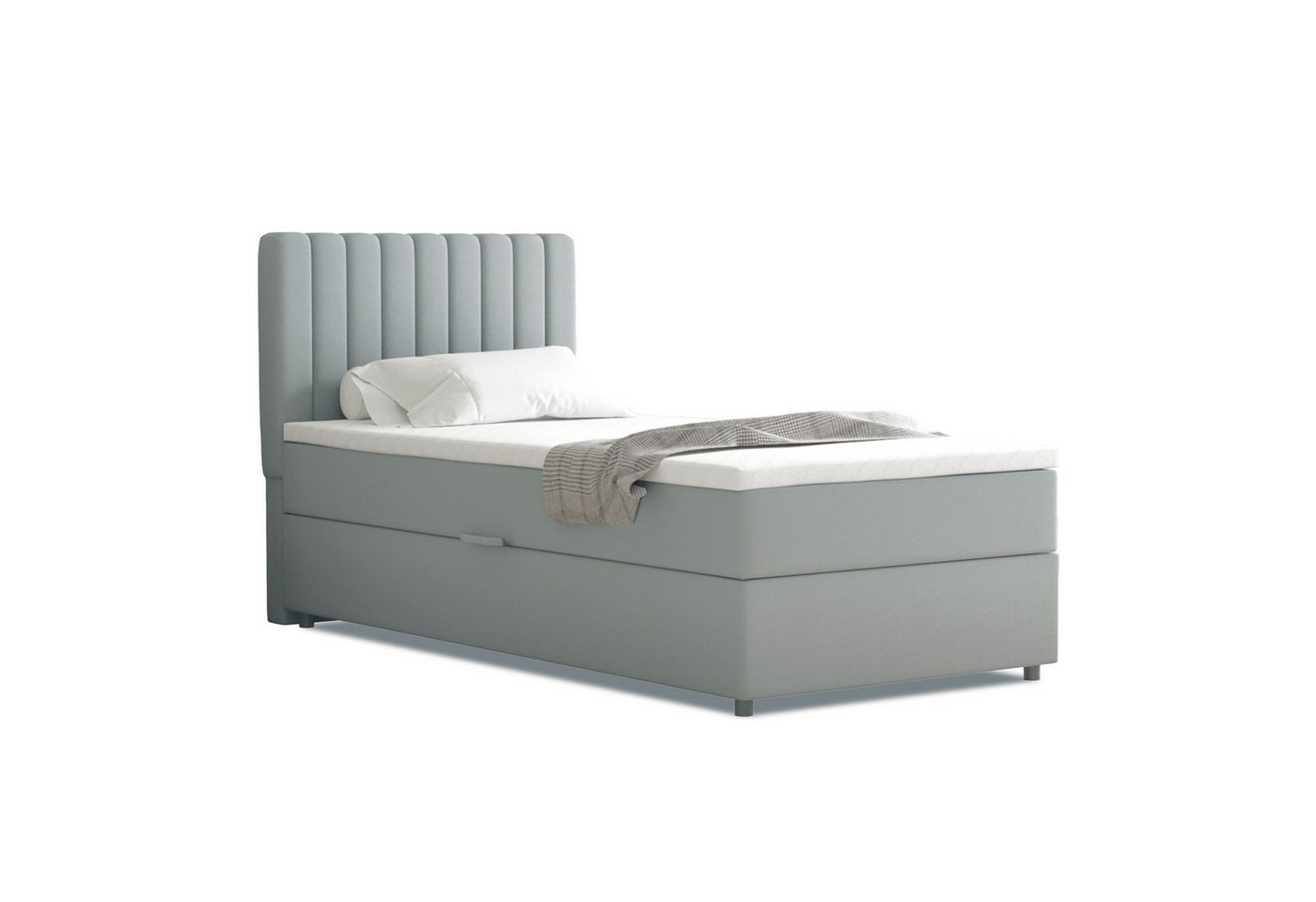 PANDA MÖBEL GmbH Boxspringbett Everest, 90x200, 100x200, 120x200, Polsterbett mit Bettkasten und Topper von PANDA MÖBEL GmbH