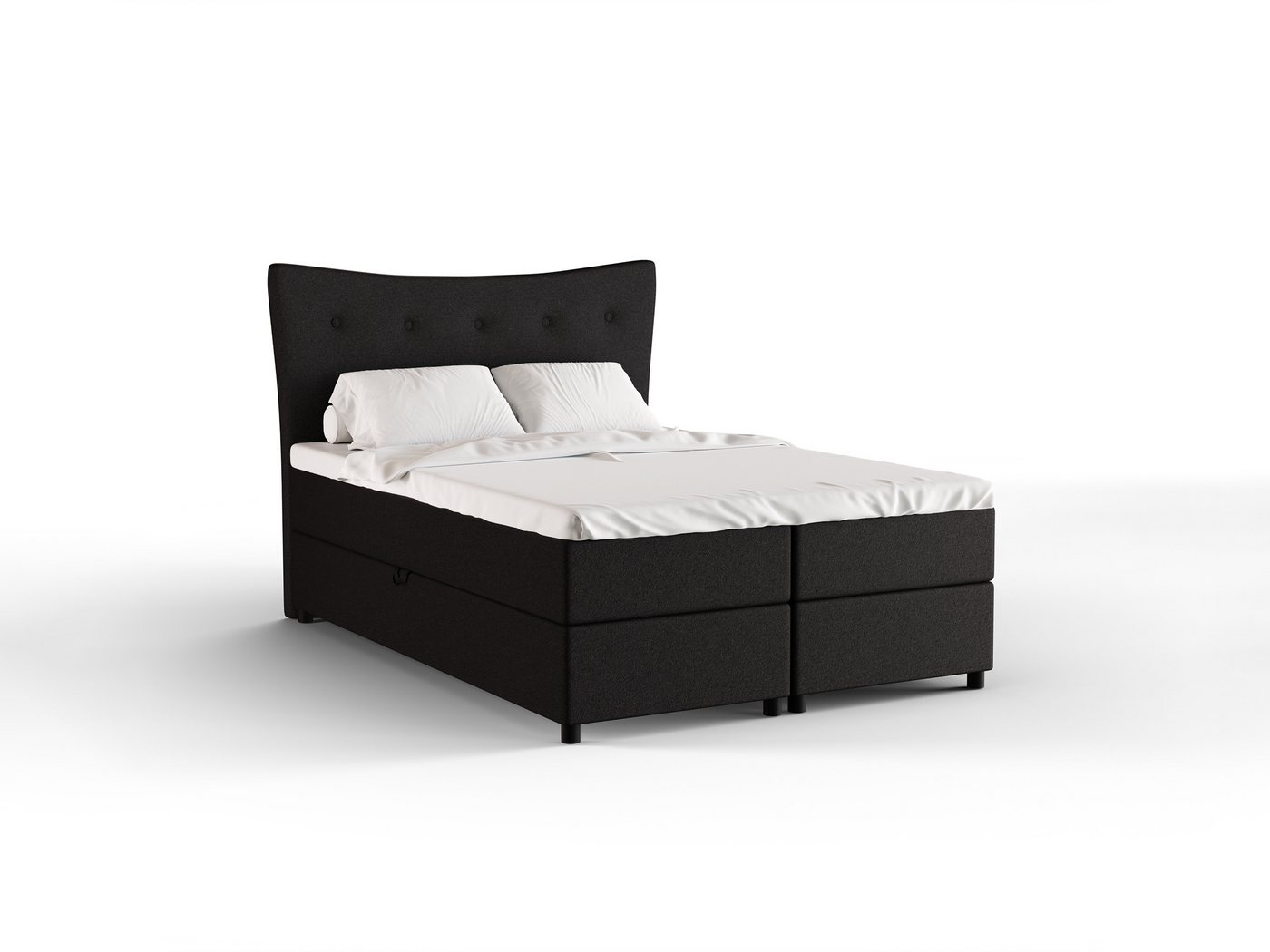 PANDA MÖBEL GmbH Boxspringbett Nevada mit bettkasten 140cm 160cm 180cm x 200 cm mit topper, H3 (Perfekt für erholsamen Schlaf), Komfortables Boxspringbett Nevada mit Bettkasten, Matratze und Topper von PANDA MÖBEL GmbH