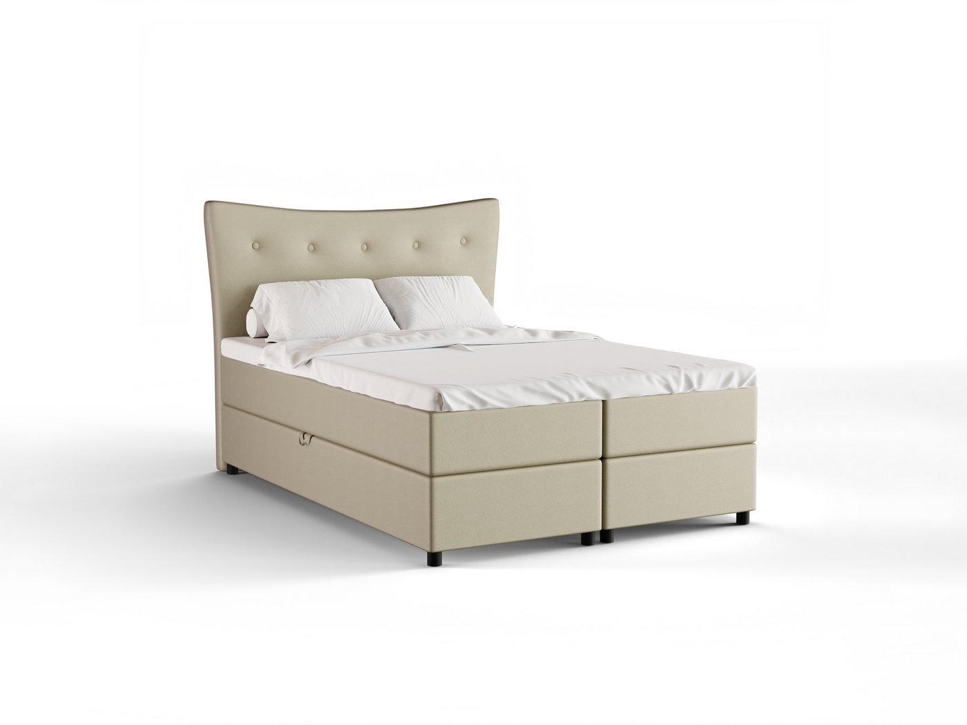 PANDA MÖBEL GmbH Boxspringbett Nevada mit bettkasten 140cm 160cm 180cm x 200 cm mit topper, H3 (Perfekt für erholsamen Schlaf), Komfortables Boxspringbett Nevada mit Bettkasten, Matratze und Topper von PANDA MÖBEL GmbH