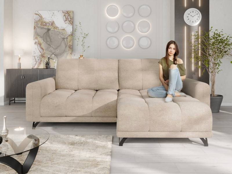 PANDA MÖBEL GmbH Ecksofa Ecksofa FERRINO L-Form, Recamiere beidseitig montierbar, mit Relaxfunktion von PANDA MÖBEL GmbH