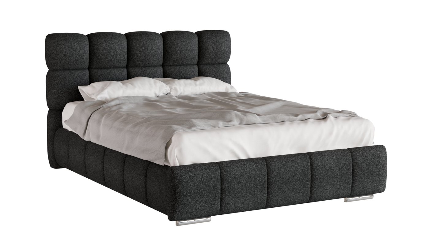 PANDA MÖBEL GmbH Polsterbett BLISS Luxus-Bett mit Lattenrost Wahl federkernmatraze, kokosmatratze, (Stabile Rahmenkonstruktion Metallrahmen), Ein Luxusbett in jeder Größe 140x200cm 160x200 cm 180x200cm von PANDA MÖBEL GmbH