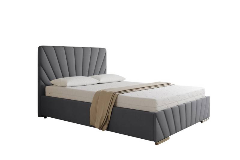 PANDA MÖBEL GmbH Polsterbett RAY Doppelbett mit Stauraum aus Kiefernholz 140x200 160x200 180x200 von PANDA MÖBEL GmbH
