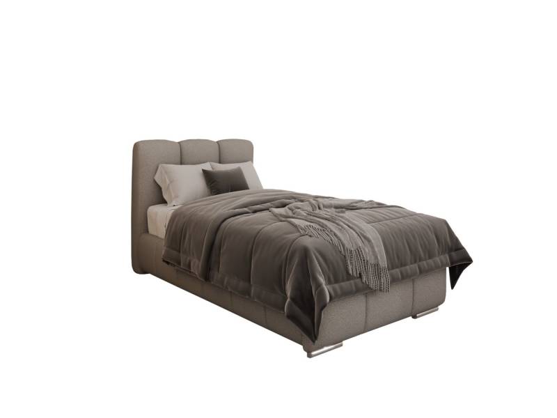 PANDA MÖBEL GmbH Polsterbett ZAIRA Elegantes Polsterbett für modernen Wohnstil (Polsterbett mit Kopfteil und wählbarem Matratzen Härtegrad), 90x200cm 100x200cm 120x200cm von PANDA MÖBEL GmbH