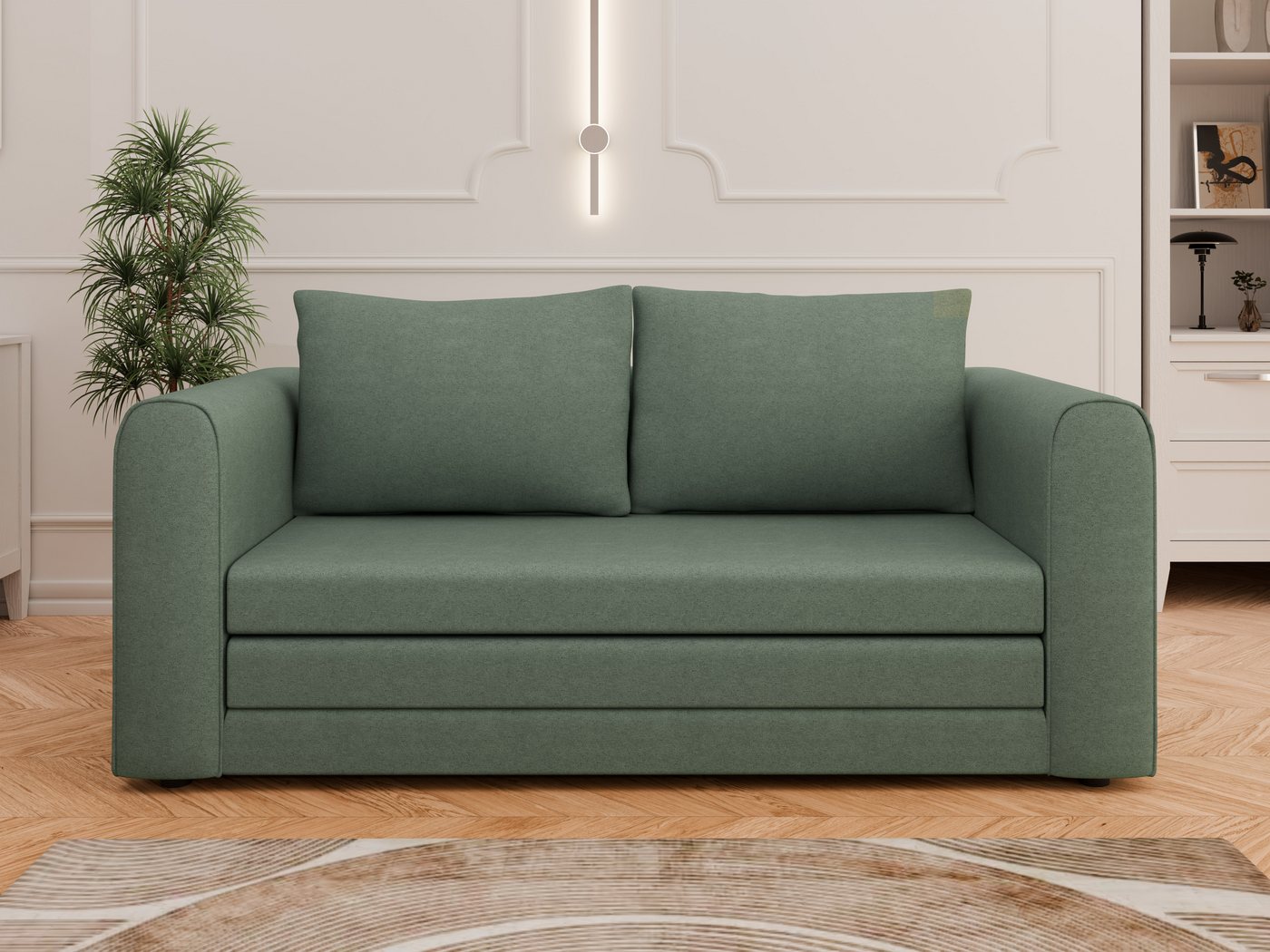 PANDA MÖBEL GmbH Schlafsofa Arelis Schlafsofa mit Bettfunktion, Platzsparendes Sofa mit Gästebettfunktion von PANDA MÖBEL GmbH