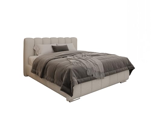 PANDA MÖBEL Polsterbett Zaira 160 x 200 cm – Elegantes Polsterbett für modernen Wohnstil, ohne matratze - Gestoffeerd Bed voor slaapkamer - Cappuccino PANDA MÖBEL Polsterbett Zaira 160 x 200 cm – Elegantes Polsterbett für modernen Wohnstil, ohne matratze - Gestoffeerd Bed voor slaapkamer - Cappuccino von PANDA MÖBEL