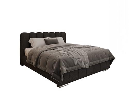 PANDA MÖBEL Polsterbett Zaira 160 x 200 cm – Elegantes Polsterbett für modernen Wohnstil, ohne matratze - Gestoffeerd Bed voor slaapkamer - schwarz PANDA MÖBEL Polsterbett Zaira 160 x 200 cm – Elegantes Polsterbett für modernen Wohnstil, ohne matratze - Gestoffeerd Bed voor slaapkamer - schwarz von PANDA MÖBEL