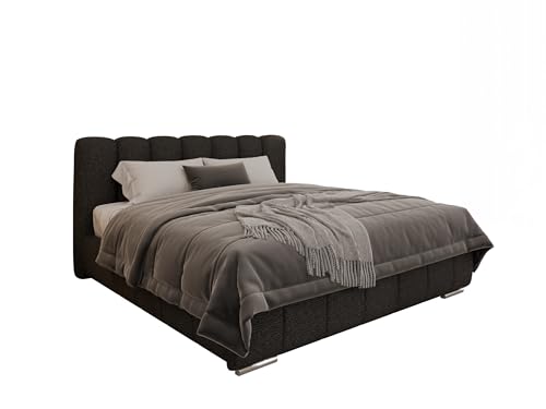 PANDA MÖBEL Polsterbett Zaira 180 x 200 cm – Elegantes Polsterbett für modernen Wohnstil, ohne matratze - Gestoffeerd Bed voor slaapkamer - schwarz PANDA MÖBEL Polsterbett Zaira 180 x 200 cm – Elegantes Polsterbett für modernen Wohnstil, ohne matratze - Gestoffeerd Bed voor slaapkamer - schwarz von PANDA MÖBEL