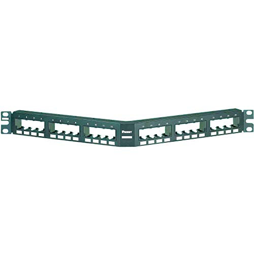 PANDUIT CPPA24FMWBLY Patchpanel - Eingangsschacht (Schwarz, Edelstahl, 482,6 mm, 43,7 mm, 98 mm) von PANDUIT