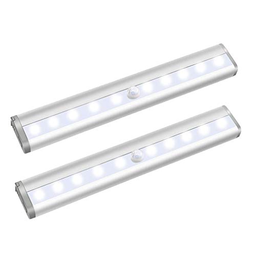 PANENDIANO 10 LED-Sensor-Schrankbeleuchtung zur Erkennung von Personenerkennungslicht, Nachtlicht mit Bewegungsmelder, Batterietyp, 3M-Band-Magnet von PANENDIANO