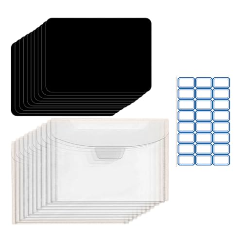 0,2 cm dickes, transparentes Stanzformen-Aufbewahrungsbeutel-Set mit Klebeetikett für Karten, Scrapbooking, Bastelwerkzeuge, gestanztes Kraftpapier von PANGBOER