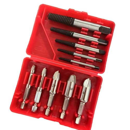 10-teiliges Schraubenausdreher-Set mit Aufbewahrungsbox, ideal für Enthusiasten und Profis, um Gewinde zu entfernen, Kohlenstoffstahlausdreher 10-teiliges Schraubenausdreher-Set mit Aufbewahrungsbox, ideal für Enthusiasten und Profis, um Gewinde zu entfernen, Kohlenstoffstahlausdreher von PANGBOER
