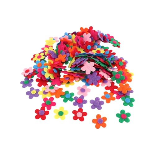100 Stück bunte Blumen, Nähzubehör, 28 mm, gewebte Blumenaufkleber, Filz, Bastelzubehör 100 Stück bunte Blumen, Nähzubehör, 28 mm, gewebte Blumenaufkleber, Filz, Bastelzubehör von PANGBOER