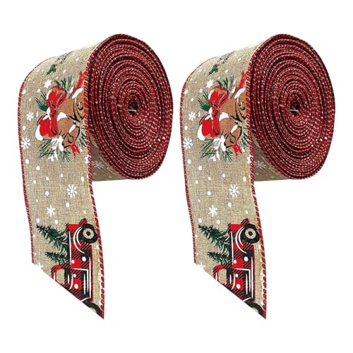 2 Stück Weihnachten Rentier Glocke Bänder für Festival Handwerk Überraschung Festival Kreuz Bänder für Baumdekoration 2 Stück Weihnachten Rentier Glocke Bänder für Festival Handwerk Überraschung Festival Kreuz Bänder für Baumdekoration von PANGBOER