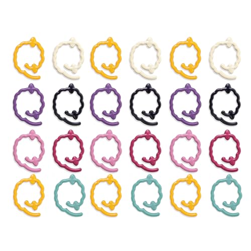 24 Stück Obst-Häkelschloss-Markierring, breite Öffnung, Nähte, bunte Nähte für Strick-Clips 24 Stück Obst-Häkelschloss-Markierring, breite Öffnung, Nähte, bunte Nähte für Strick-Clips von PANGBOER