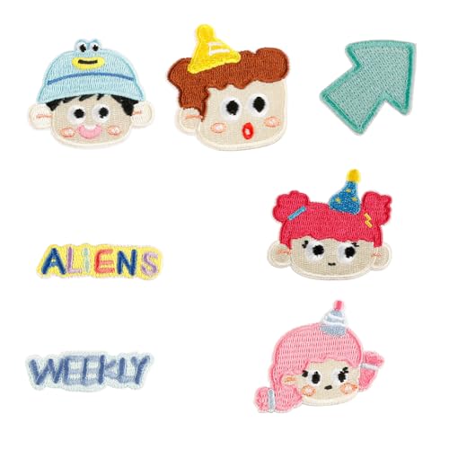 9 x kleine Mädchen zum Nähen/Cartoon-Cartoon-Jungen-Stickerei, zum Aufnähen auf Eisen, Rucksack-Dekoration 9 x kleine Mädchen zum Nähen/Cartoon-Cartoon-Jungen-Stickerei, zum Aufnähen auf Eisen, Rucksack-Dekoration von PANGBOER