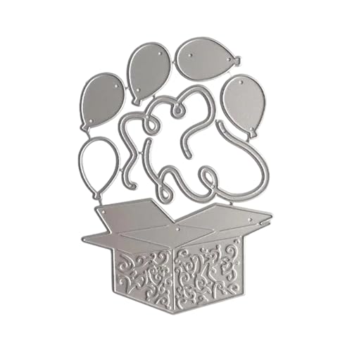 Ballon-Geschenkbox, Stanzform, Metall, geprägt, Schablone, Scrapbooking, Fotoalbum, Tasche, Karbonstahl, Stanzform für Scrapbooking-Werkzeug von PANGBOER