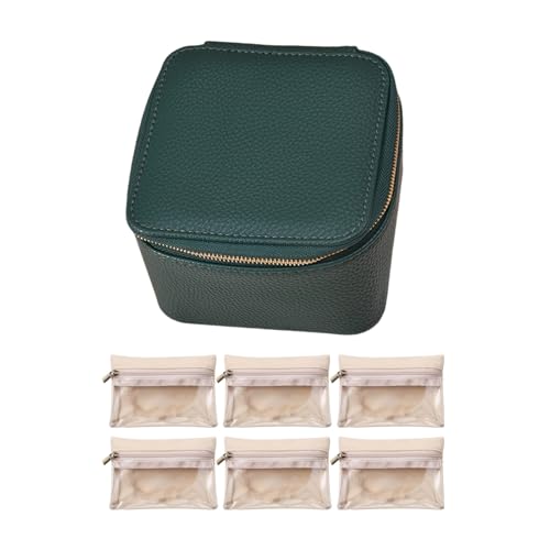 Elegante Schmuck-Aufbewahrungsbox, 6 einzelne Taschen, Zubehör für organisierte Aufbewahrung, tragbare Tasche für den täglichen Gebrauch Elegante Schmuck-Aufbewahrungsbox, 6 einzelne Taschen, Zubehör für organisierte Aufbewahrung, tragbare Tasche für den täglichen Gebrauch von PANGBOER