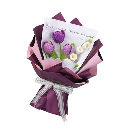 Häkelblumenstrauß-Set, Blumen für Erwachsene und Anfänger, mit Schritt-für-Schritt-Anleitung (evtl. nicht in deutscher Sprache) von PANGBOER