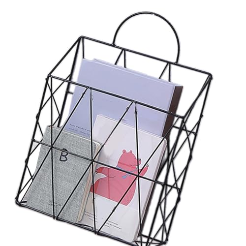Hängender Wandordnerhalter, Zeitschriftenaufbewahrung, Dokumentenhalter, Wandorganizer, Büro und Zuhause, Dokumenten-Organizer, Hängeregister, Zeitschriftenständer aus Metall von PANGBOER