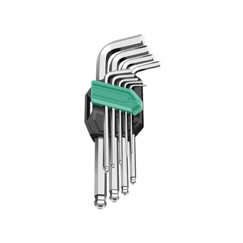 Heavy Direct 9-teiliges L-förmiges Sechskantschlüssel-Set, verstärktes langlebiges Werkzeug für Autoreparatur und Werkstattwartung, Stahlschlüssel von PANGBOER