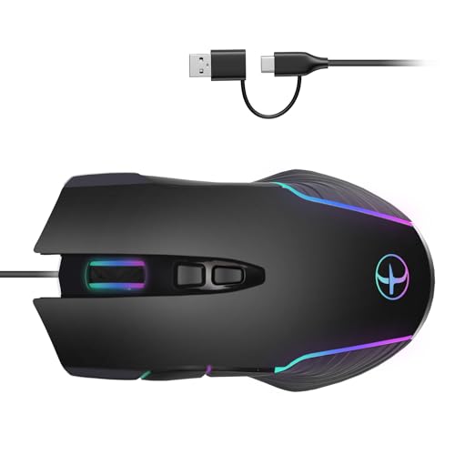 Hintergrundbeleuchtete ergonomische PC-Laptop-Tablet-Hintergrundbeleuchtung mit Kabel im Jiggler-Modus, Hintergrundbeleuchtung für Laptop/Tablet/PC von PANGBOER