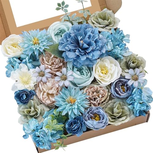 Mehrfarbige Seidenblumenarrangements, Geschenk-Box, hohler Stiel, Wanddekoration, Stoff, Scrapbooking und Rahmen, dekorative Bastelblumen von PANGBOER