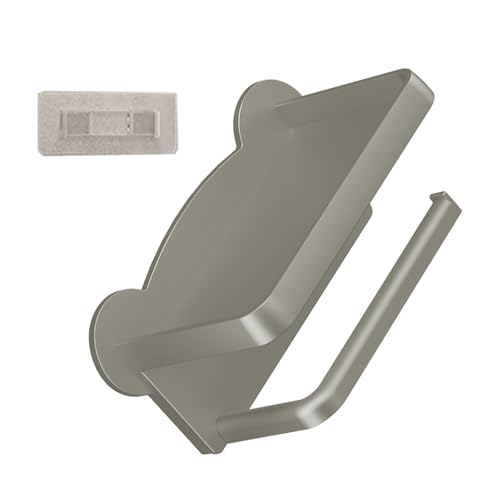 Multifunktionaler Taschentuchhalter aus ABS, kompakt, wandmontiert, mit Handyhalterung, einfache Installation für Badezimmer, kompakter WC-Organizer von PANGBOER
