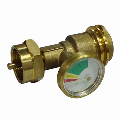 PANGBOER Verbindungsadapter mit Messgerät Propan Tanks Gauge Adapter Levels Indikatoren Universale Messingbeschläge einfach zu bedienen von PANGBOER