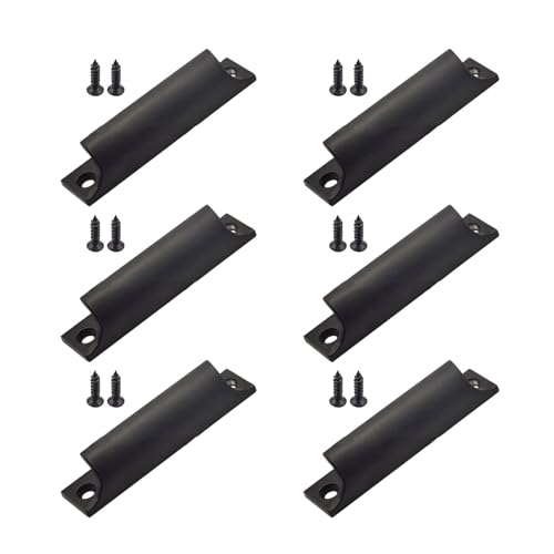 Schubladengriffe aus Aluminium, für Badezimmer, Schubladen, quadratischer Griff, Schrankgriff für moderne Küche und Badezimmer, 6 Stück Schubladengriffe aus Aluminium, für Badezimmer, Schubladen, quadratischer Griff, Schrankgriff für moderne Küche und Badezimmer, 6 Stück von PANGBOER