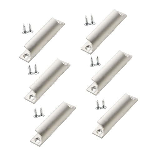 Schubladengriffe aus Aluminium, für Badezimmer, Schubladen, quadratischer Griff, Schrankgriff für moderne Küche und Badezimmer, 6 Stück Schubladengriffe aus Aluminium, für Badezimmer, Schubladen, quadratischer Griff, Schrankgriff für moderne Küche und Badezimmer, 6 Stück von PANGBOER