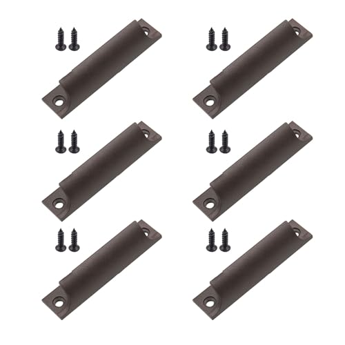 Schubladengriffe aus Aluminium, für Badezimmer, Schubladen, quadratischer Griff, Schrankgriff für moderne Küche und Badezimmer, 6 Stück Schubladengriffe aus Aluminium, für Badezimmer, Schubladen, quadratischer Griff, Schrankgriff für moderne Küche und Badezimmer, 6 Stück von PANGBOER