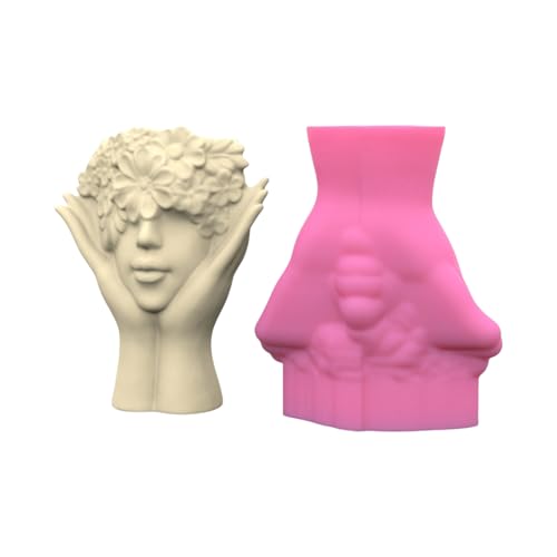 Silikon-Blumenvase, flexible Betonblumenform, Vase, Silikon-Pflanzgefäß, Dekoration, menschliche Figur von PANGBOER