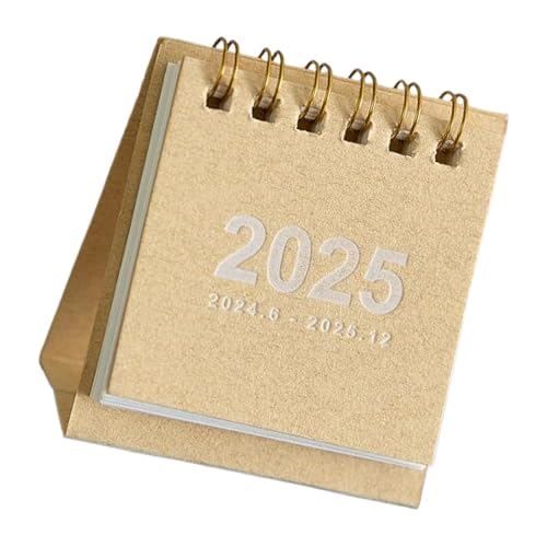 Stehkalender 2025 Kalender Desktop Zwillingsdrahtbindung Bindung Kleiner Schreibtisch für die Schule von PANGBOER