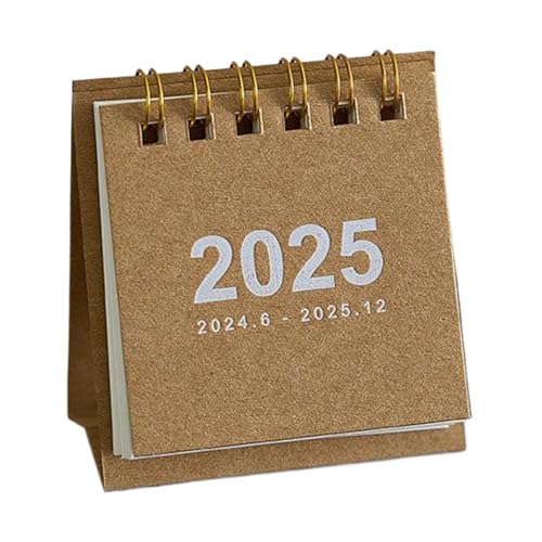 Stehkalender 2025 Kalender Desktop Zwillingsdrahtbindung Bindung Kleiner Schreibtisch für die Schule von PANGBOER