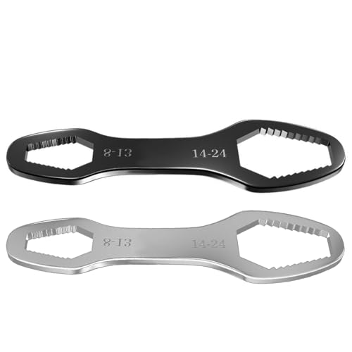 Universal-Schraubenschlüssel, verstellbar, 8–24 mm, Handwerkzeug, Multifunktionsschlüssel mit Doppelkopf für automatische Reparatur- und Bastelprojekte, 2 Stück Universal-Schraubenschlüssel, verstellbar, 8–24 mm, Handwerkzeug, Multifunktionsschlüssel mit Doppelkopf für automatische Reparatur- und Bastelprojekte, 2 Stück von PANGBOER