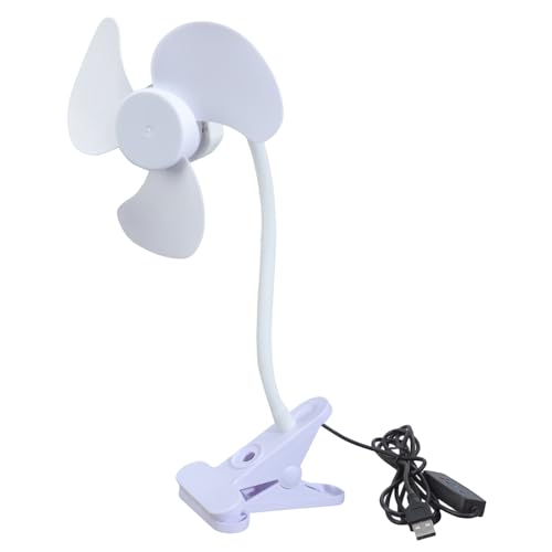 Ventilator um 360 Grad drehbarer Clip, 14 cm, variable Geschwindigkeitsregelung, Desktop-Klemme für Computertischeinrichtung, flexibler Hals, Computerzubehör von PANGBOER