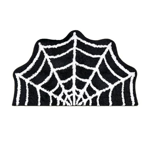 Weiche Badematte mit Halloween-Motiv, saugfähig, Spinnen-Design, rutschfest, waschbar, Halloween-Bodenmatte, Reinigung Weiche Badematte mit Halloween-Motiv, saugfähig, Spinnen-Design, rutschfest, waschbar, Halloween-Bodenmatte, Reinigung von PANGBOER