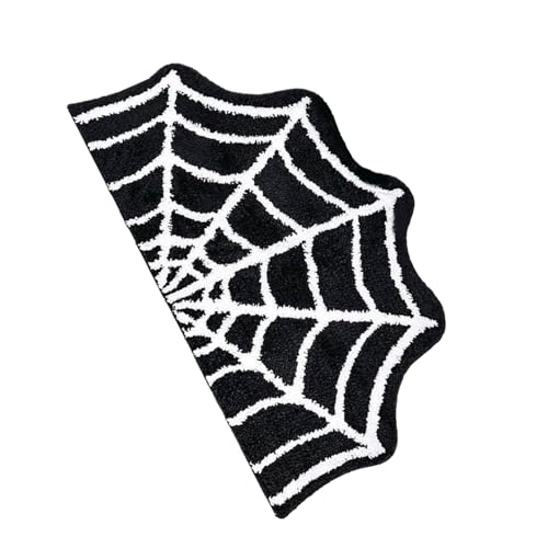Weiche Badematte mit Halloween-Motiv, saugfähig, Spinnen-Design, rutschfest, waschbar, Halloween-Bodenmatte, Reinigung Weiche Badematte mit Halloween-Motiv, saugfähig, Spinnen-Design, rutschfest, waschbar, Halloween-Bodenmatte, Reinigung von PANGBOER
