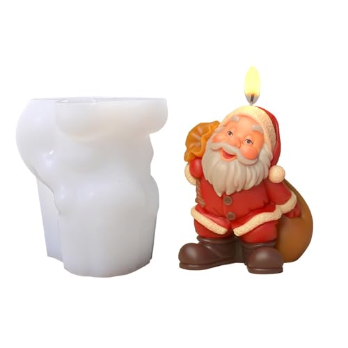 Weihnachtsmann-Silikon-Weihnachtsform, Backform, Kuchendekorationswerkzeug, Weihnachtsmann, gegossen, duftend, Weihnachts-Silikon von PANGBOER